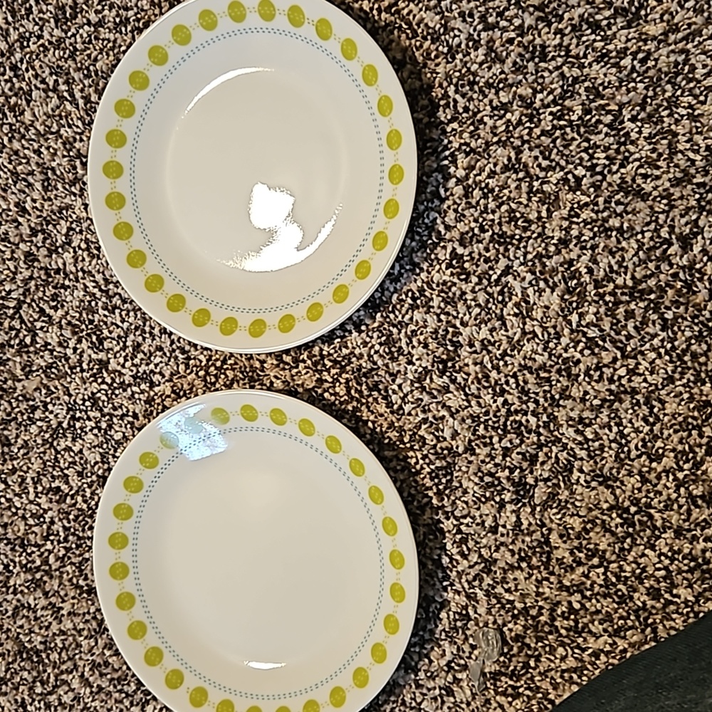 Set of 2 south beach bread and butter plates.